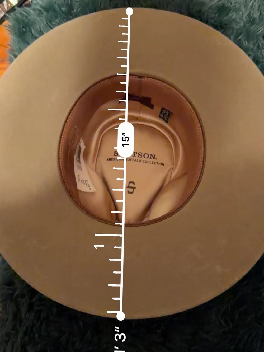 Stetson American Buffalo Drifter 4X Buffalo Felt Western Hat Stone 6 7/8 USA
